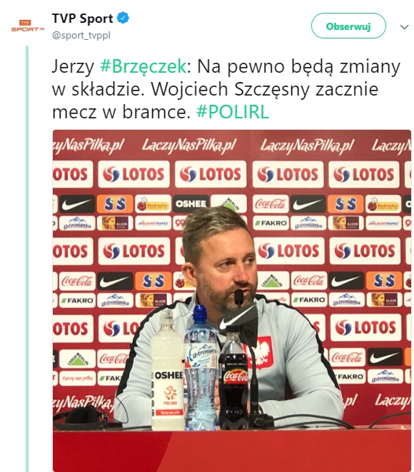 Wojciech Szczęsny zacznie mecz w wyjściowym składzie